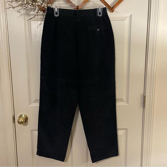 Liz Claiborne Black Corduroy Pants Straight-Leg - Picture 5 of 6
